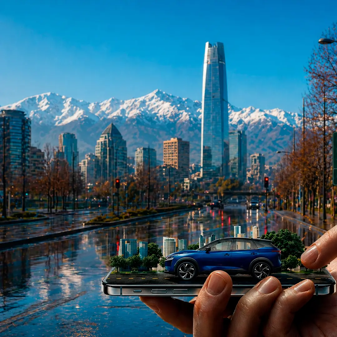 Vehículo conectado con GO GPS en Santiago de Chile